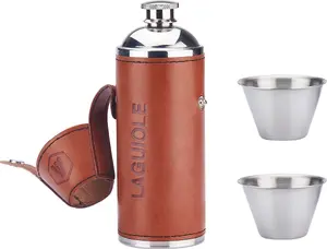 Laguiole Tradition Laguiole Flask with 2 Cups