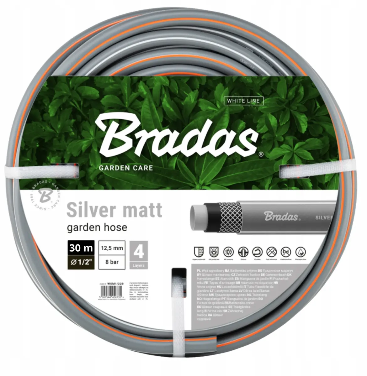 Bradas WSM1/230 White Line dārza šļūtene