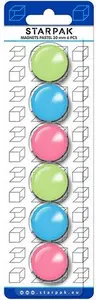 STARPAK Pastel Colourful Magnets 30mm 6 Pieces 30MM PASTE