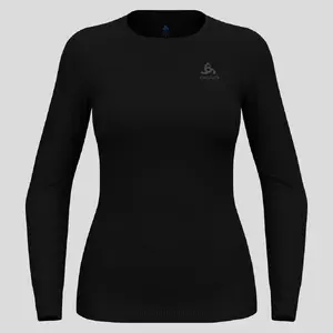 Odlo The Active Warm Base Layer Top Melns Sieviešu Pieaugušo Poliesters