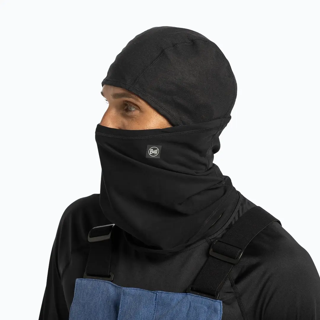 Черная балаклава Buff Tech Fleece Hinged Balaclava Photo 3