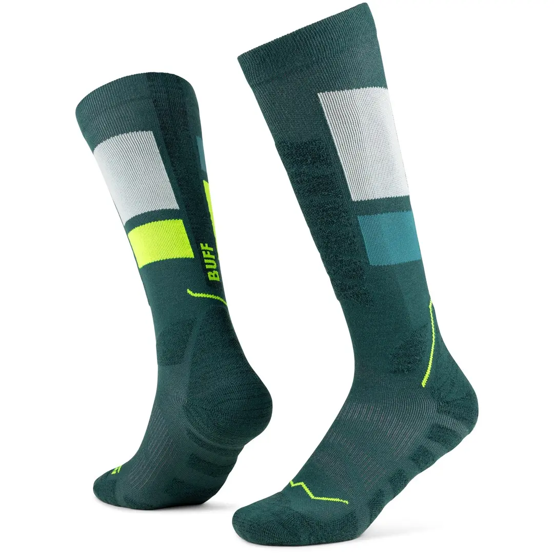 Buff Thermonet Over The Calf Socks To Teal L Photo 3