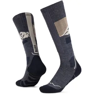 Buff MERINO HW OVER THE CALF SOCKS HWO1 Night Blue L Merino vilnas garās zeķes biezas