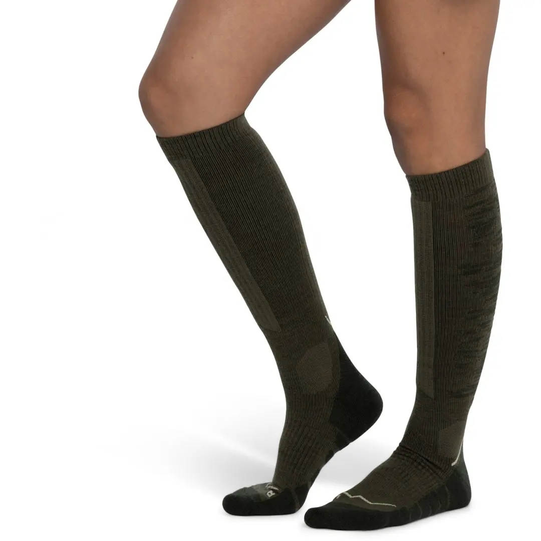 Buff Merino HW Over The Calf Socks HWO2 Olive Green L Photo 2