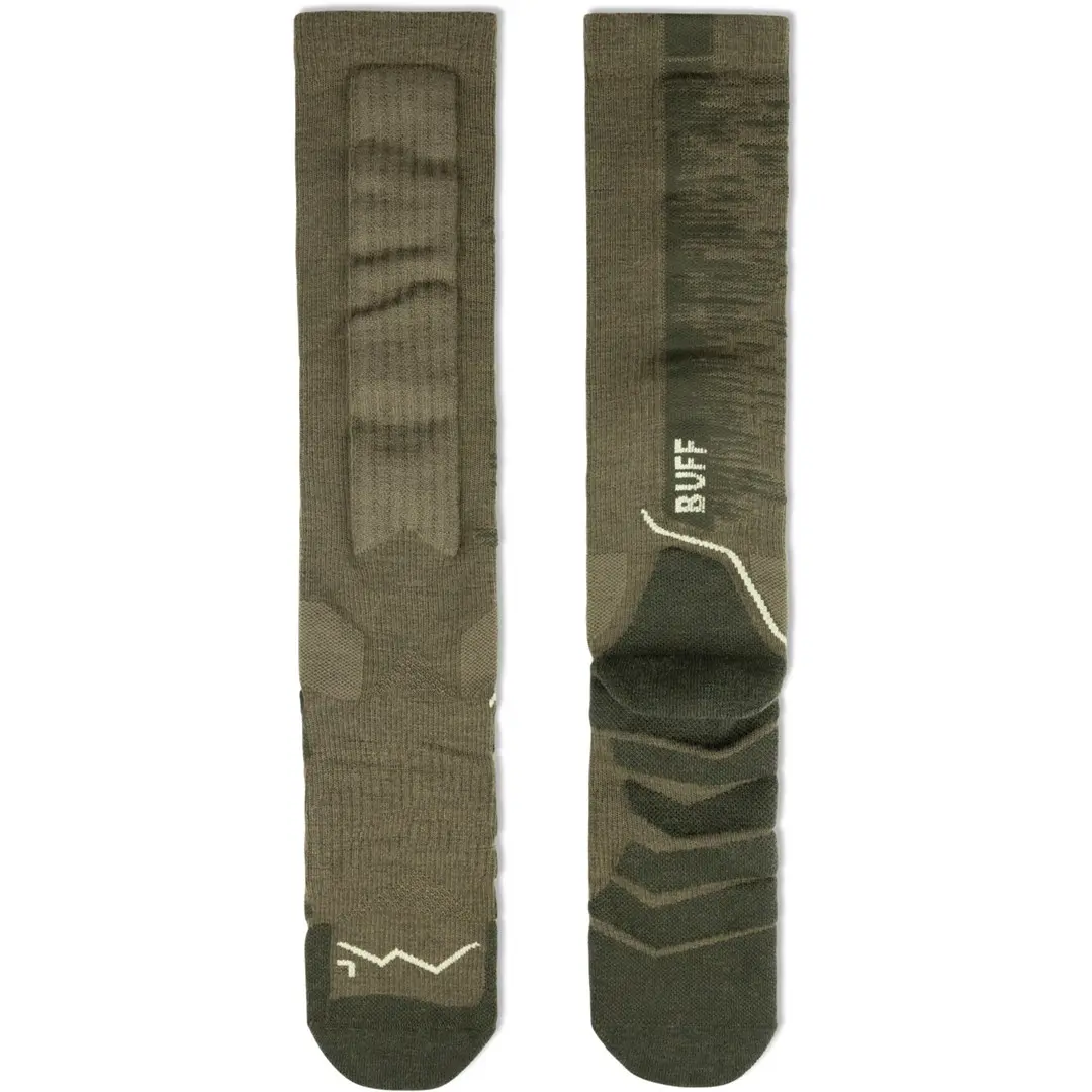 Buff Merino HW Over The Calf Socks HWO2 Olive Green L Photo 4