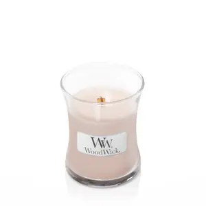 WoodWick 98191 Vaska svece Jasmīns, Jūras sāls, Vaniļa Bēša Stikla svečturis
