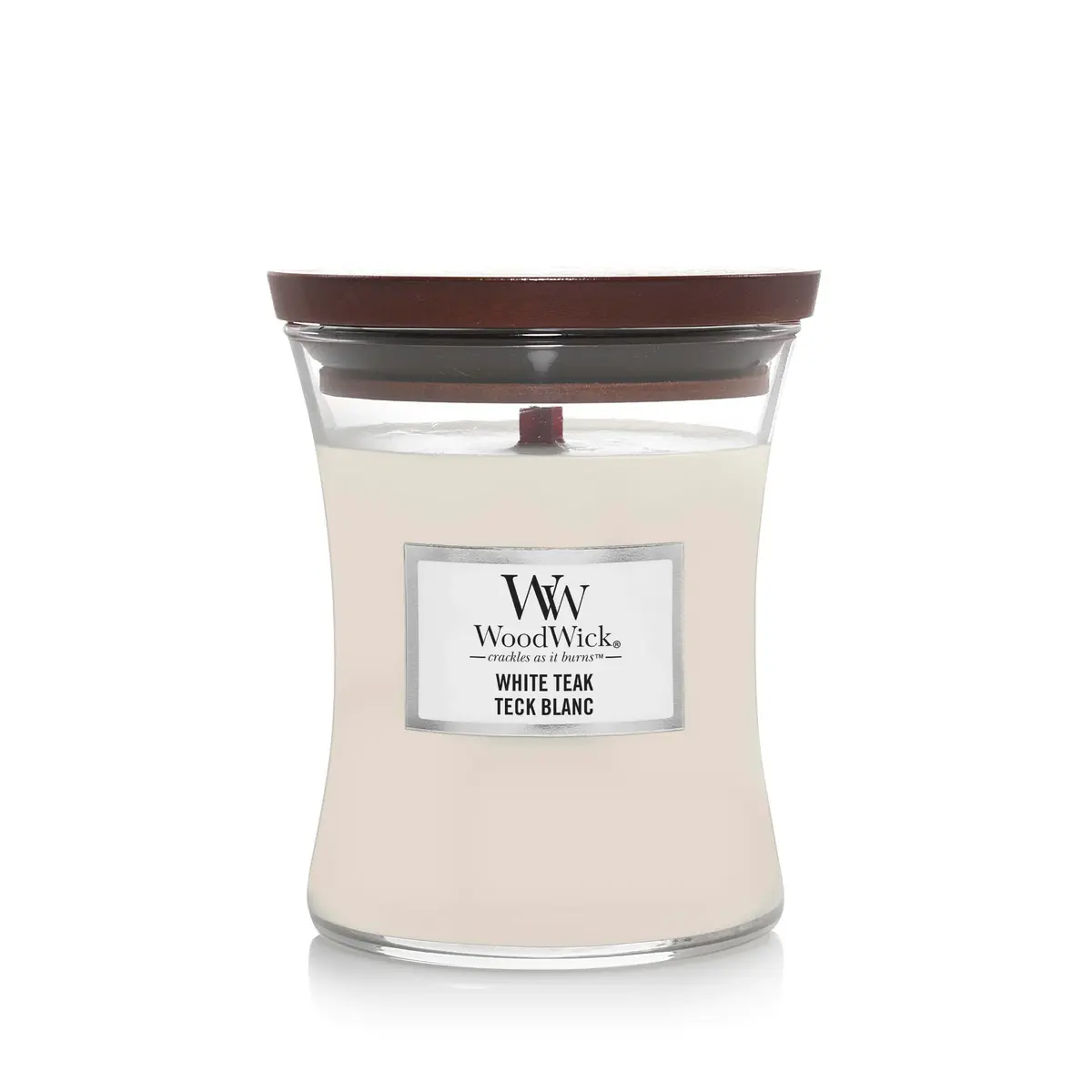 WoodWick White Teak aromātiskā svece Photo 3