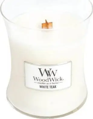 WoodWick White Teak aromātiskā svece Photo 5