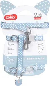 Zolux DOTIE Kaķu iemaukti un pavada komplekts zils