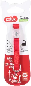 Zolux Classic kaķu kaklasiksna ar piekariņu 20-30 cm sarkana