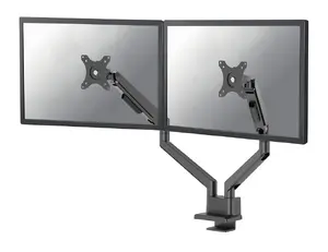 NewStar DS70-250BL2 Dual Monitor Arm for 17-32 Inch Screens with Gas Spring Topfix and 180-Degree Stop Black