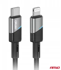 Amio USB-C uz Apple Lightning uzlādes kabelis 20W 1m