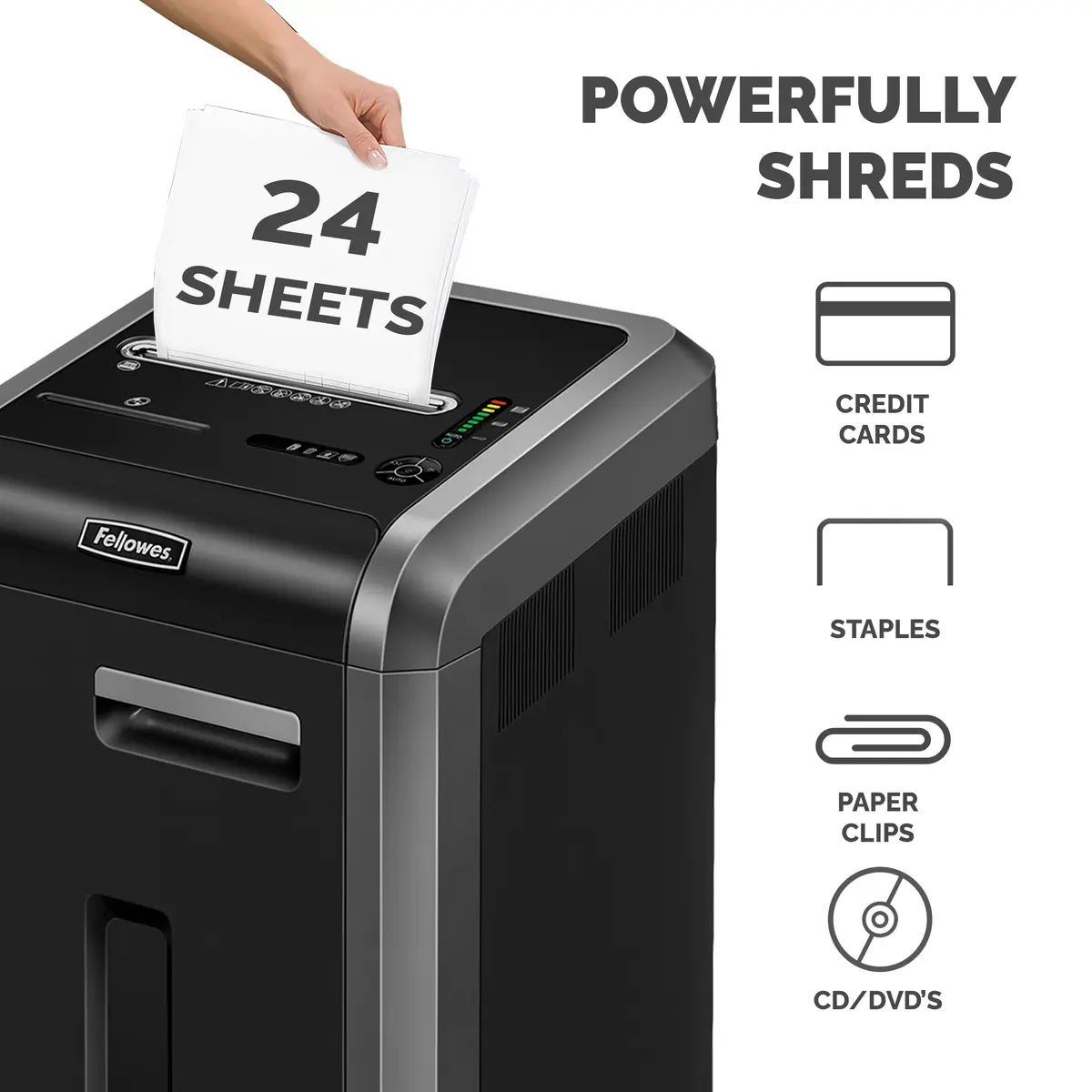 Fellowes 225Ci Cross Cut Paper Shredder Photo 4