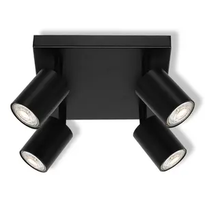 Osram Directional Spotlight 4xGU10 Black Steel Ceiling Luminaire