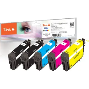 Peach Ink Savings Pack Plus PI200-977 5-piece multi-pack compatible with Epson 604 printers