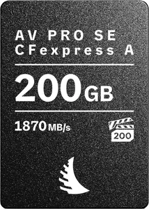 Angelbird AV PRO SE CFexpress 4.0 Type A 200GB atmiņas karte ar 1870 MB/s lasīšanas un 570 MB/s rakstīšanas ātrumu Sony kamerām