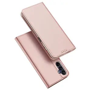 Dux Ducis Skin Pro grāmatas tipa vāciņš Samsung Galaxy A27 5G rozā ekoloģiskās ādas ar statīvu un kabatu