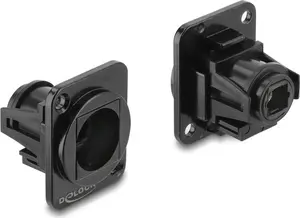 Delock D-Type TOSLINK Female to TOSLINK Female Module Metal Black