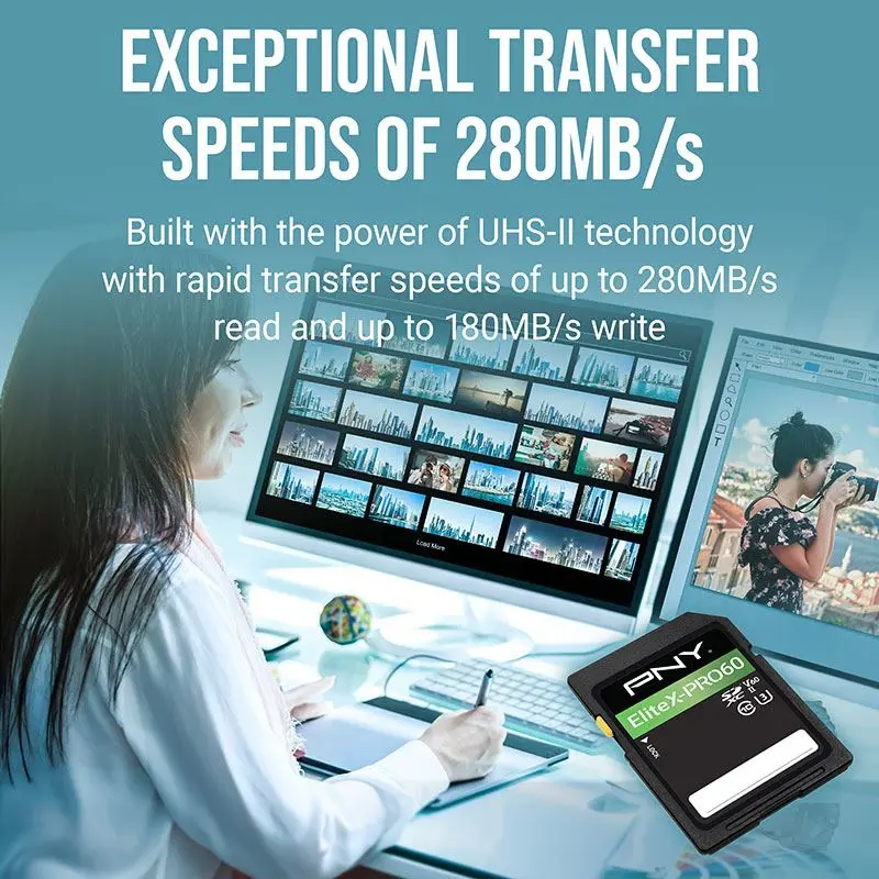 Карта памяти PNY EliteX-PRO60 256 ГБ SDXC UHS-II Photo 3