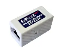 Lexi-NET SP8/8C6UTP-1 RJ45 In-Line Coupler Cat 6 UTP Mini White