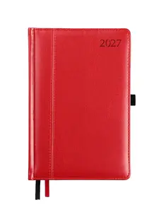 FAT AMBASSADOR BLACK EDITION 2027 Daily Planner A5 PU Red Latvian Language