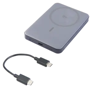 Deltaco PB-Q1008 power bank Lithium Polymer (LiPo) 5000 mAh Wireless charging Black