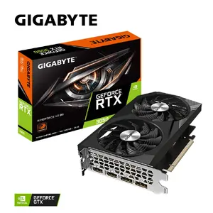 GIGABYTE RTX 3050 WINDFORCE V2 Graphics Card with 8GB GDDR6 Memory, PCI-E 4.0, 128-bit Memory Bus, DisplayPort and HDMI Ports
