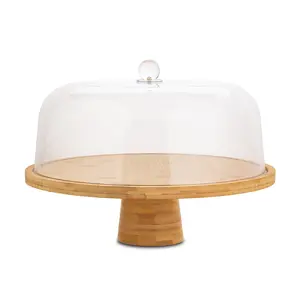 Cake Stand with Lid Nava Terrestrial Bamboo Plastic