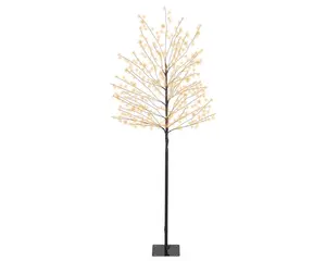 LUMINEO LED koka dekorācija 491627 150 cm melna PVC IP44 480 lampas 12V