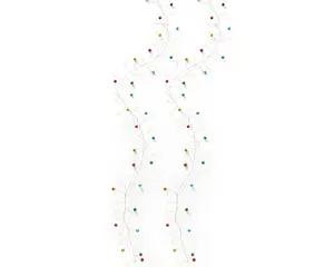 LUMINEO 481032 Deco LED LED virtene, 1.5 m, Daudzkrāsaina, 80 LED, Darbojas ar baterijām