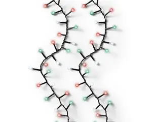 LUMINEO Virtenes gaisma Cherry Lights 495565 11 m 500 LED Āra Elektriskais tīkls 6 W 8 funkciju mirdzuma efekts Sarkans Auksts balts Zaļš