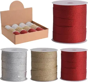 Gift wrapping tape Glitter 1 cm x 1000 cm Polyester ATC000200