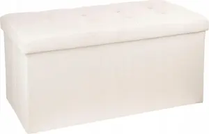 Atmosphera 140091A Beige Pouffe Ottoman for Adults