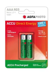 AgfaPhoto Direct Energy AAA NiMH uzlādējamais akumulators 1.2V