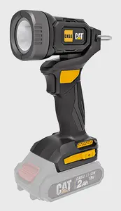 CAT DX63B Handheld LED Work Light in Black and Yellow with Battery Power, 160 lm and 500 lm Luminous Flux