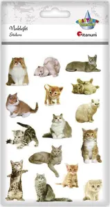 Titanum Soft 3D Dome Stickers Cats Mix 15pcs