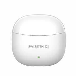 Swissten TWS Mini TUNE Bezvadu stereo austiņas ar mikrofonu Baltas Bluetooth 6.0 Ievietojamas ausīs IP54 Skārien vadība AAC SBC