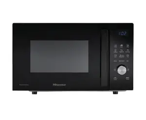 Hisense H23MOBSD1HG Countertop Grill Microwave with 23 L Capacity 800 W Power Built-in Display Rotary and Touch Control Black