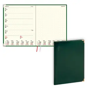 Balts EKO FORTUNE 2027 A4 Weekly Planner, Balacron Cover, Green