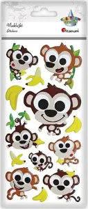 Titanum Soft 3D Stickers Monkeys and Bananas Mix 13 Pieces