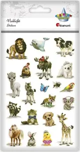 Titanum soft 3D puffy animal stickers mix, 19 pieces