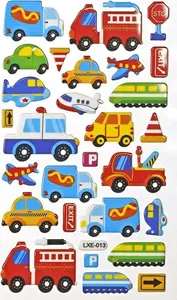 Titanum 438920 3D Puffy Stickers Vehicles and Road Signs 28 Pieces