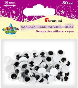 Titanum CRAFT-FUN 10mm Self-Adhesive Moving Eyes 30pcs