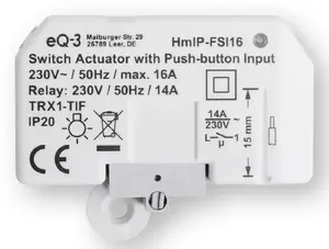Homematic IP 161848A0 smart home actuator Flush-mounted Switching actuator 1 channels
