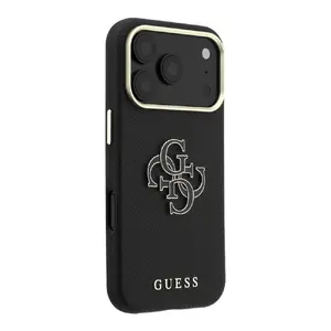 Чехол для Apple iPhone 18 Pro Guess Grained PU Big Resin Logo Black