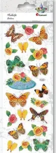 Titanum 404096 Soft 3D Stickers Butterflies and Roses Pack of 20