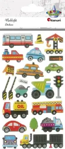 Titanum 458546 3D Dome Stickers Commercial Vehicles Mix 21pcs