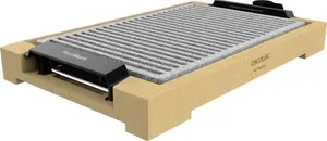 Cecotec Tasty&Grill 2000 Bamboo LineStone Electric Skillet Rectangular 2000 W Grey Adjustable Thermostat