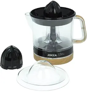 Jocca 2184N0 Electric Citrus Juicer 0.7L Black with Wooden Details