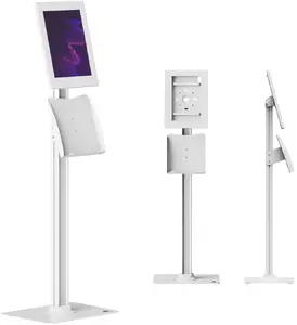 Floor Tablet Mount Maclean MC-924 W with Security Lock White